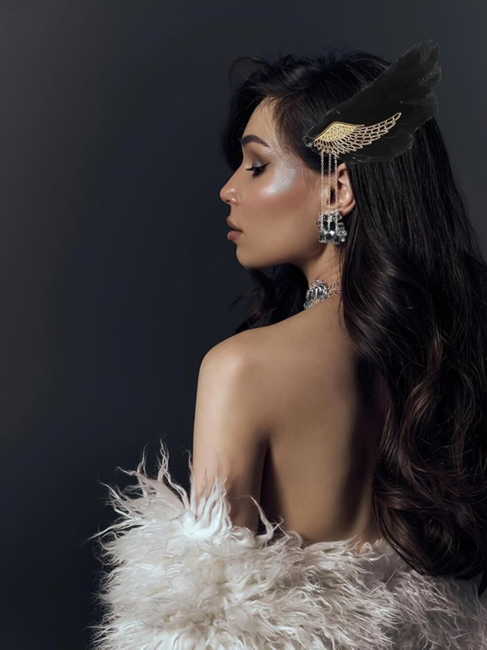 Angel Feather Wing Hair Clips 2pcs